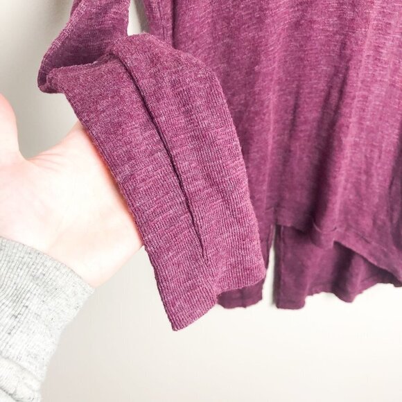 We The Free Cowl Neck Open Back Knit Sweater XS Plum - Picture 7 of 10